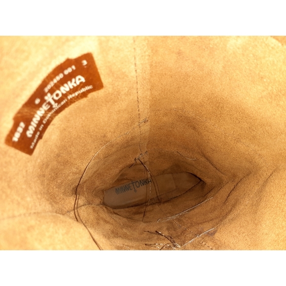 Minnetonka Three Layer Fringe Boots in Brown - Picture 14 of 16